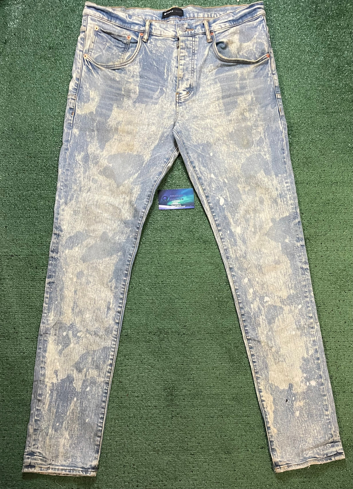 Purple Brand P005 Light Indigo Acid Bleach jeans