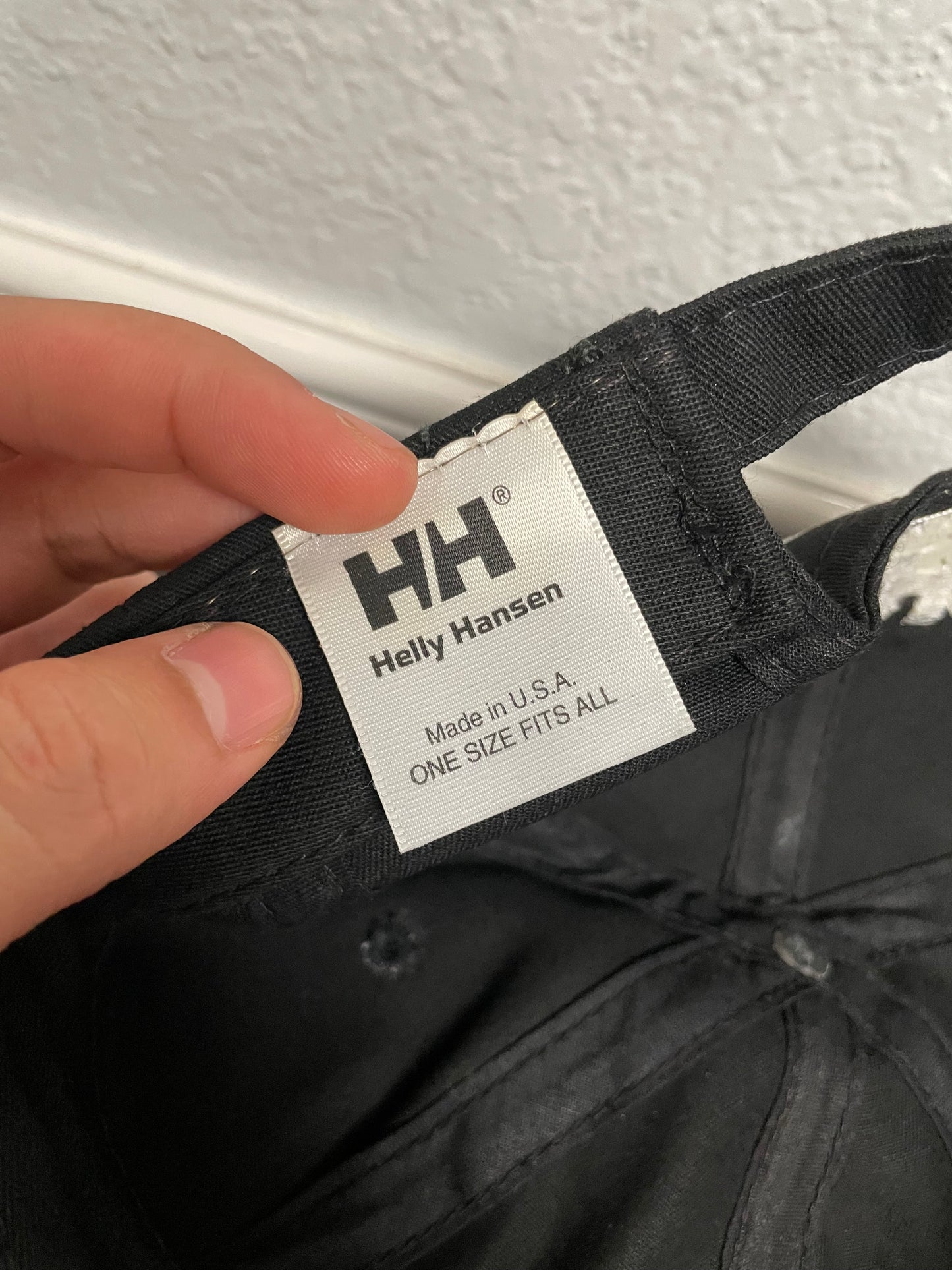 vintage Helly Hansen No. 1877 black US and Norwegian hat