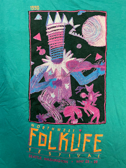 Vintage 1990s FolkLife Festival Seattle tee