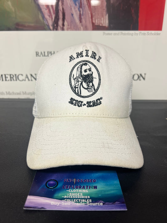 Amiri white zig zag hat