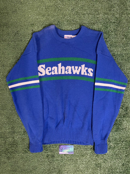 Vintage 1980s knitted Seattle Seahawks crewneck