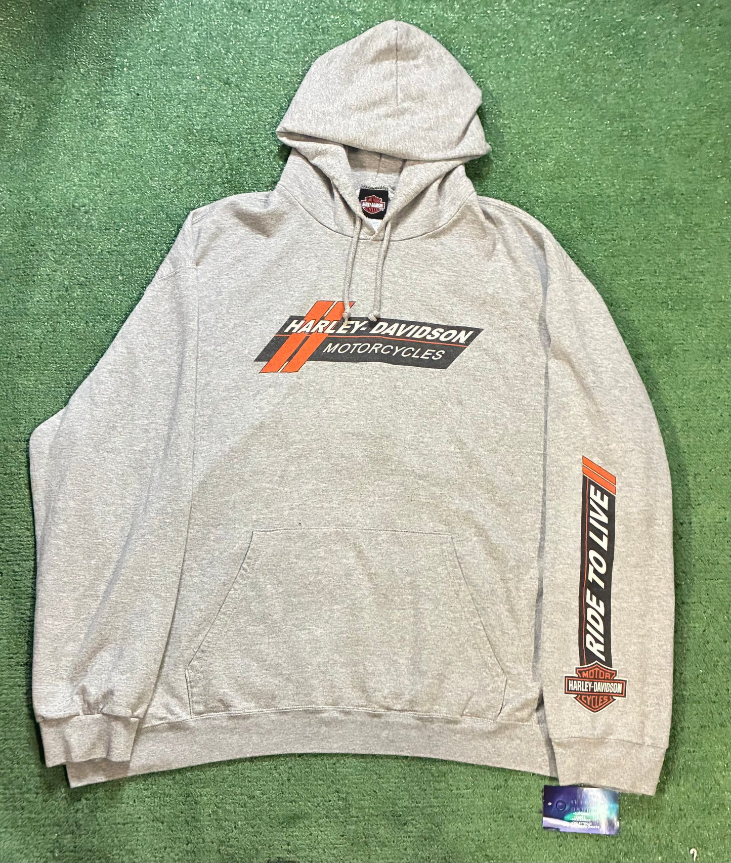 Harley Davidson Ride to live grey pullover hoodie