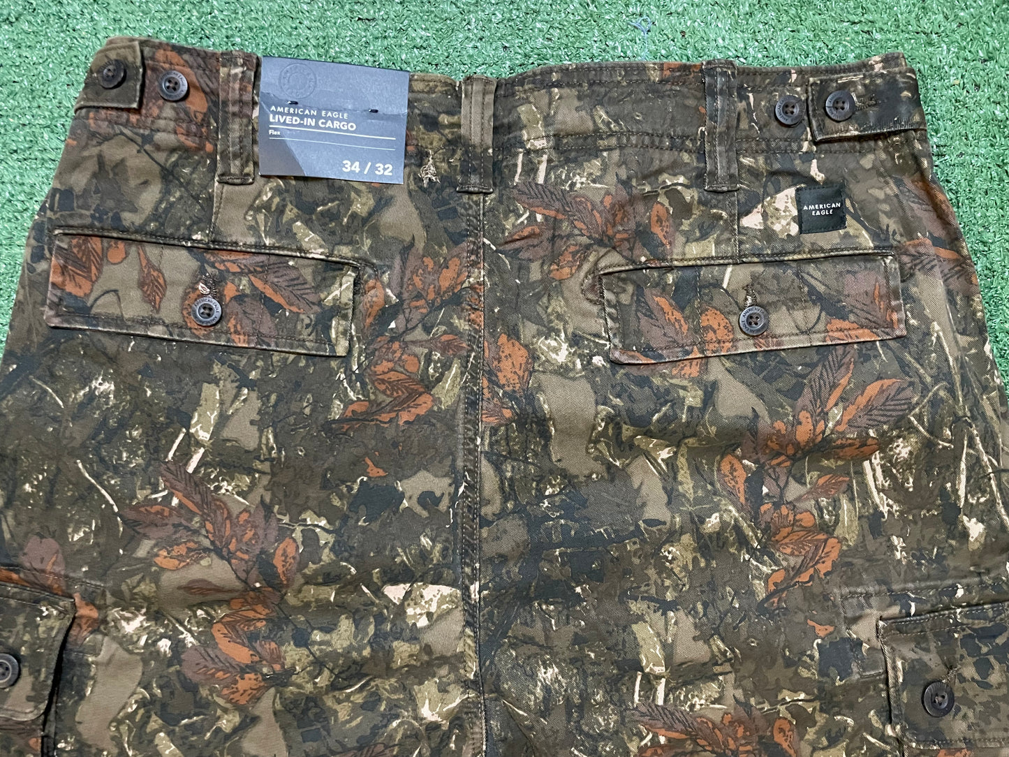American Eagle camo forest cargo pants