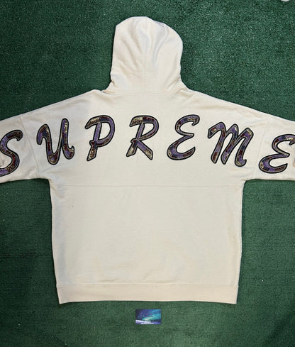 Supreme cream beaded hoodie