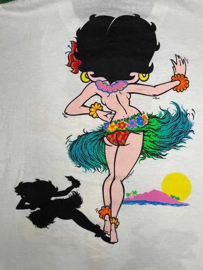 Vintage 1980s betty boop hula girl tee