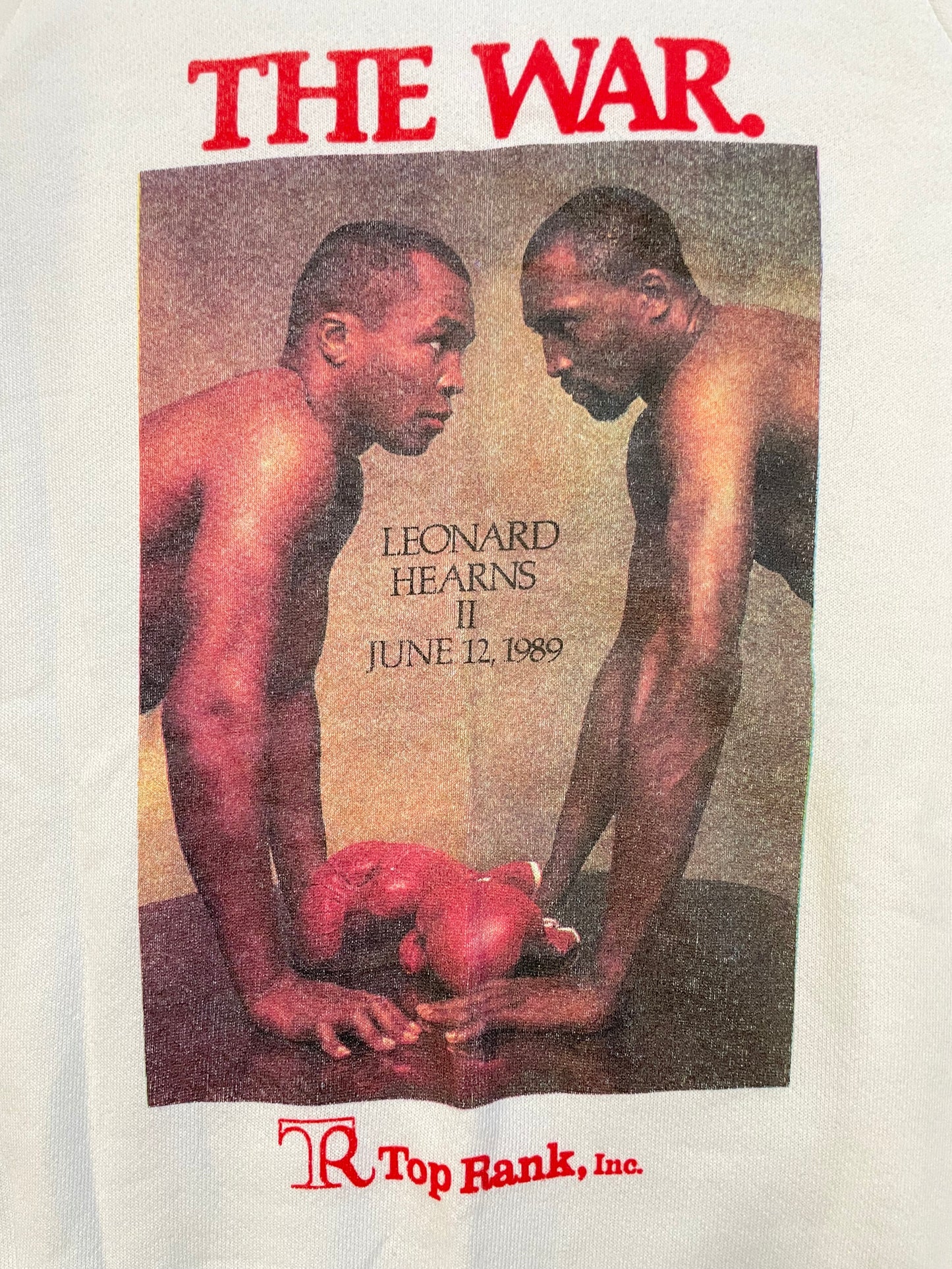 Vintage  1980s The War Sugar Ray Leonard vs Thomas Hearns crewneck