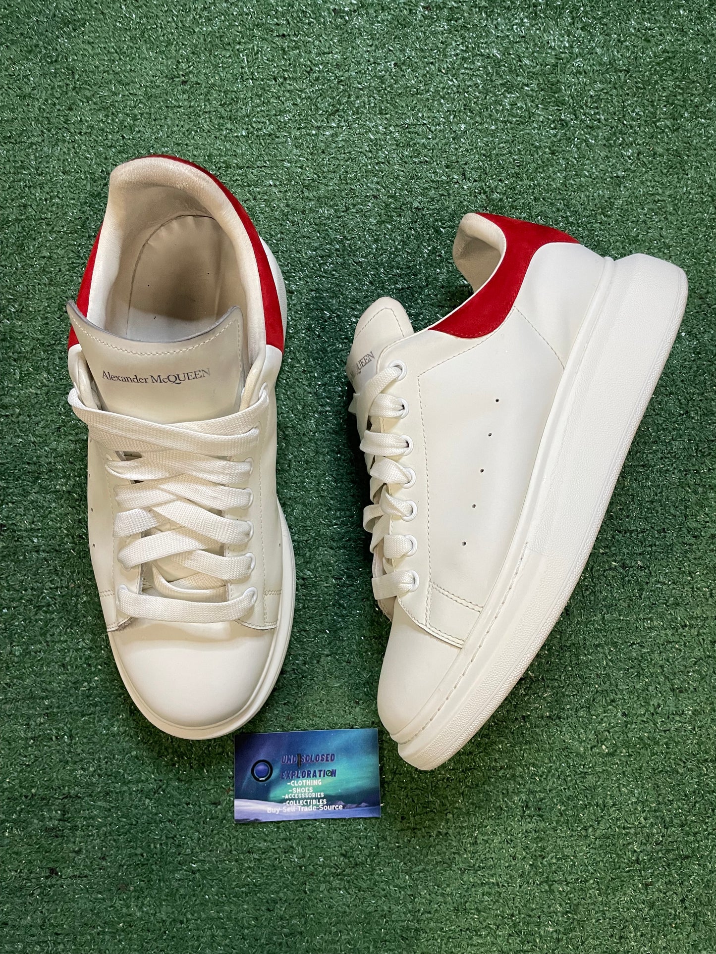 Alexander McQueen white and red oversized sneaker size 14men/15.5women(EU 47)