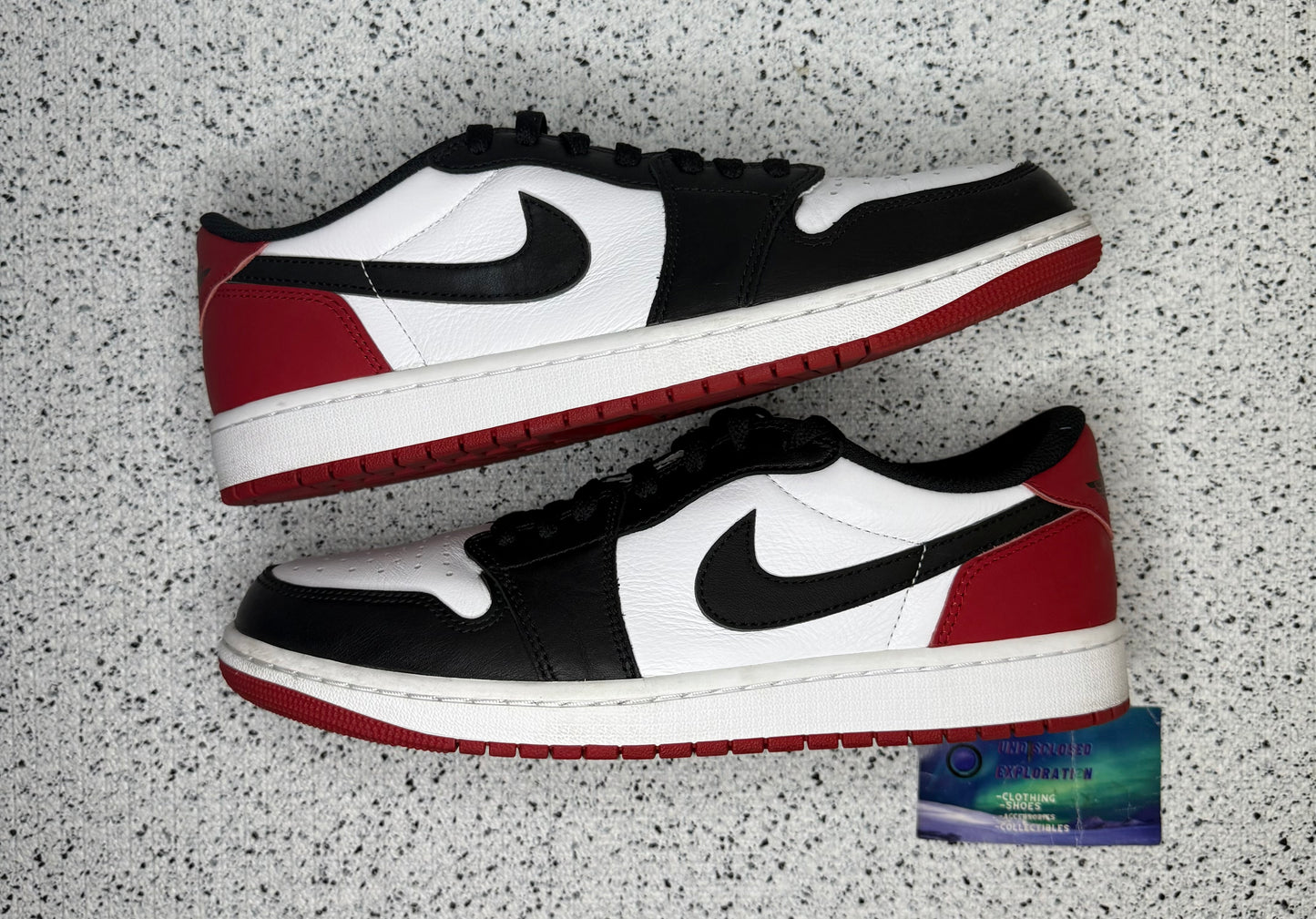 Jordan 1 Low Black Toe 10 Men/11.5 Women “Preowned”