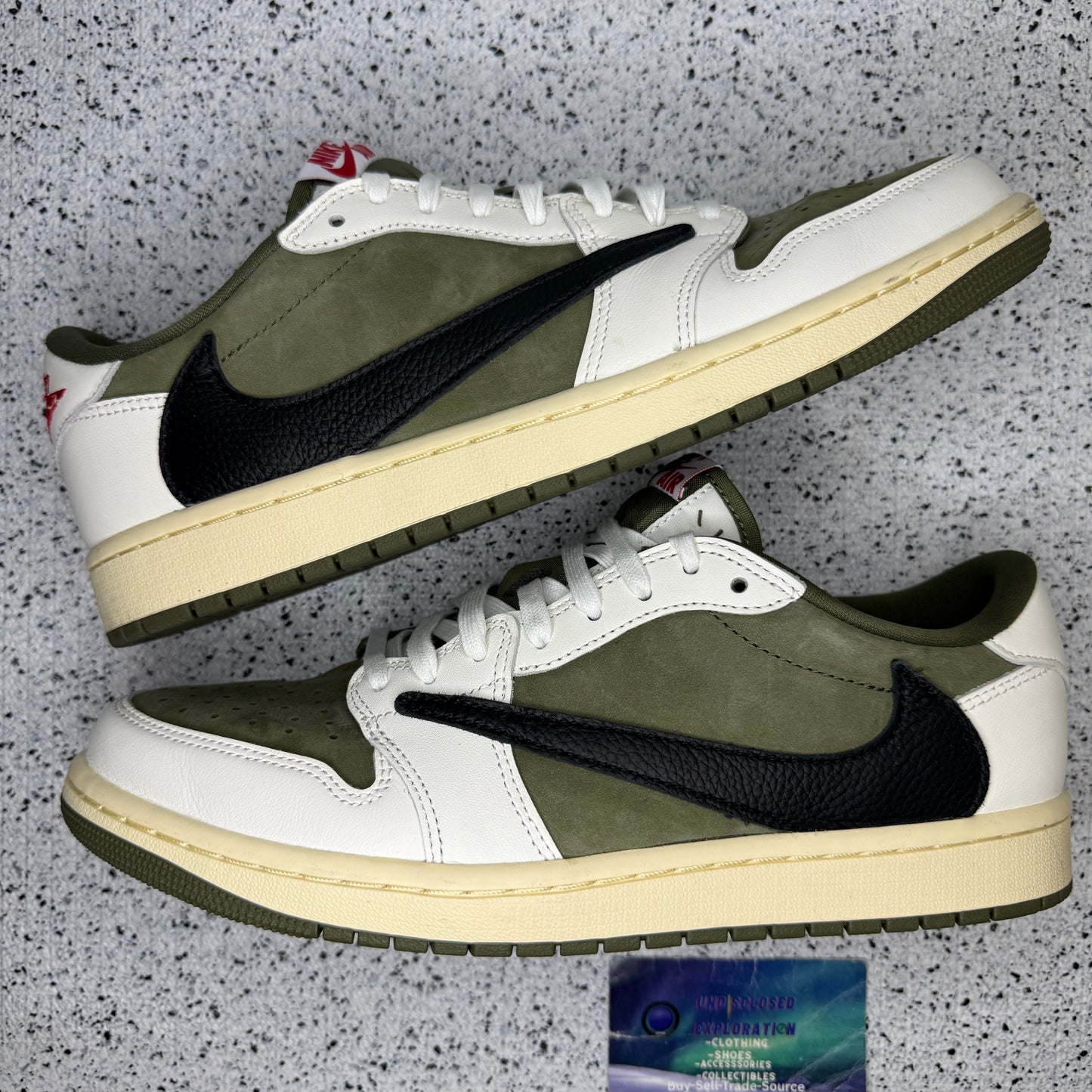 Jordan 1 Low Travis Scott Medium Olive 10 Men “Preowned”