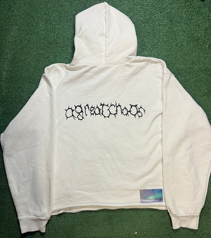 Ken Carson A great chaos white pullover vamp  hoodie