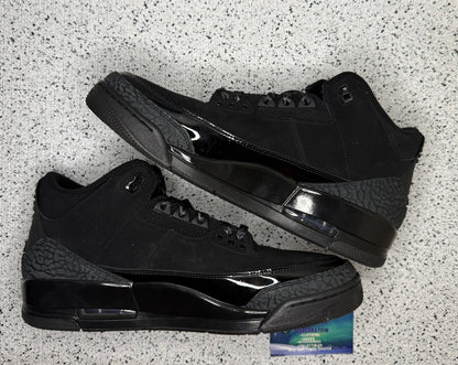 Jordan 3 Black Cat 12 Men/13.5 Women “Preowned”