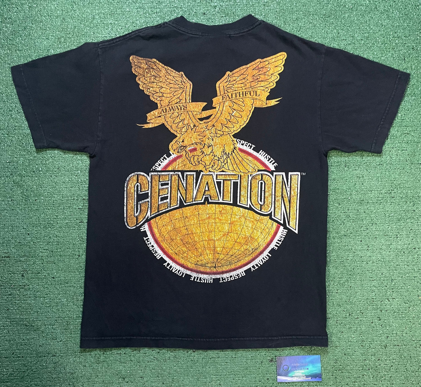 Vintage 2000s John Cena Hustle Loyalty Respect tee