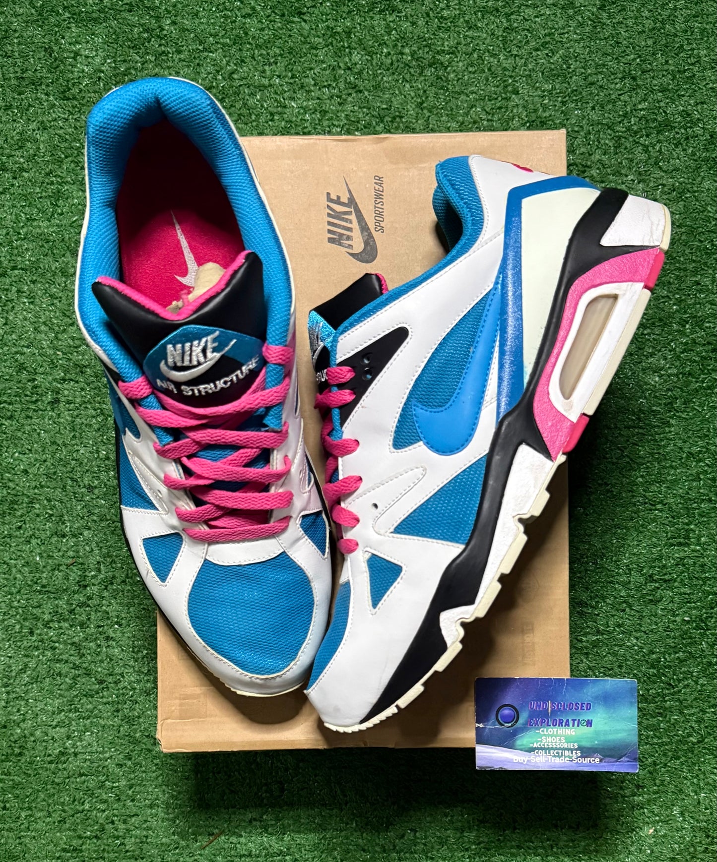 Nike Air Structure Triax 91 Vivid Pink 11.5 Men/ 13 Women “Preowned”