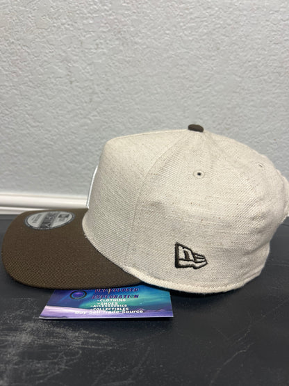 LA Angels halo neutral hemp brown and cream hat