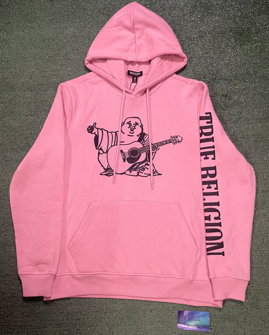 True Religion pink Buddha hoodie