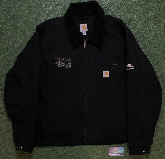 Carhartt Detroit black embroidered jacket