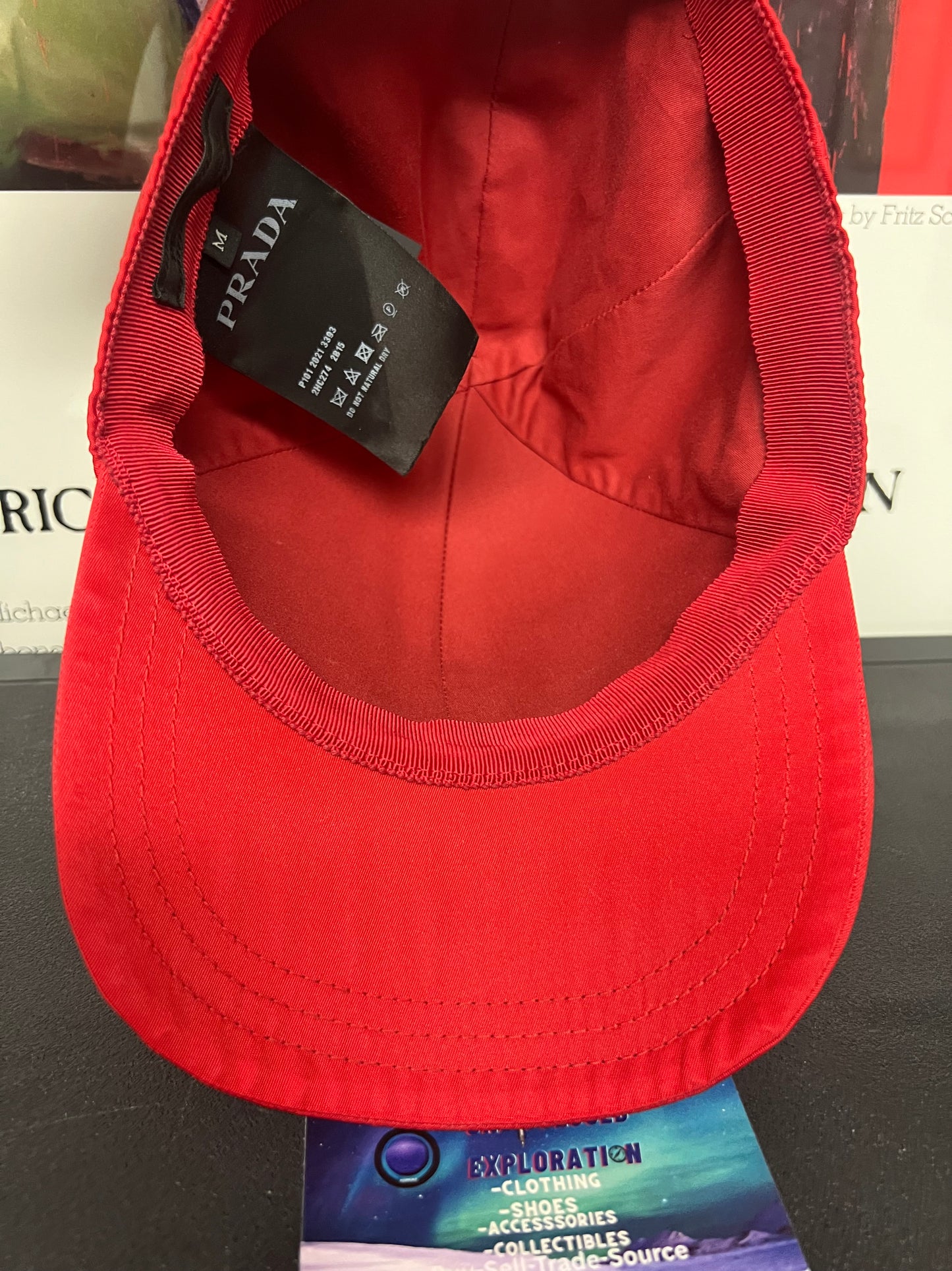 Prada re nylon red hat