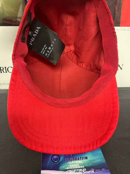 Prada re nylon red hat