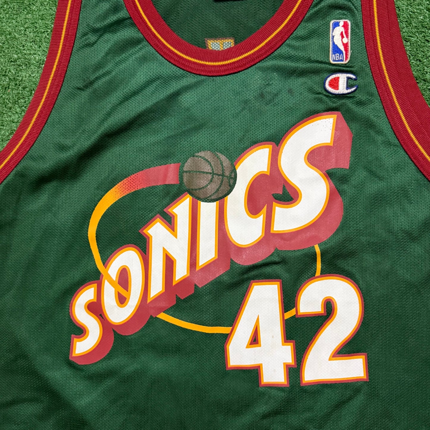 Vintage Seattle SuperSonics Vin Baker Jersey Champion