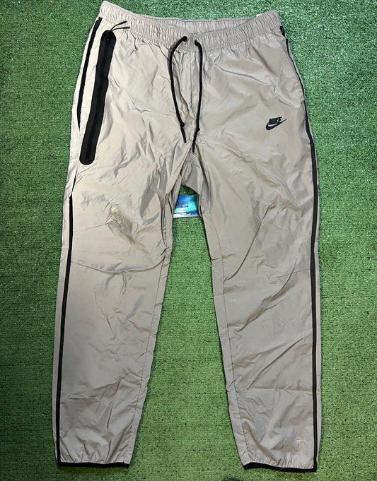 Nike tech woven reflective silver flash pants