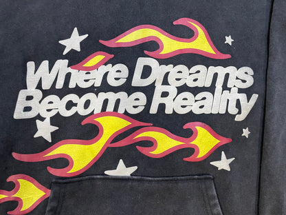 Where Dreams Become Reality puff print hoodie