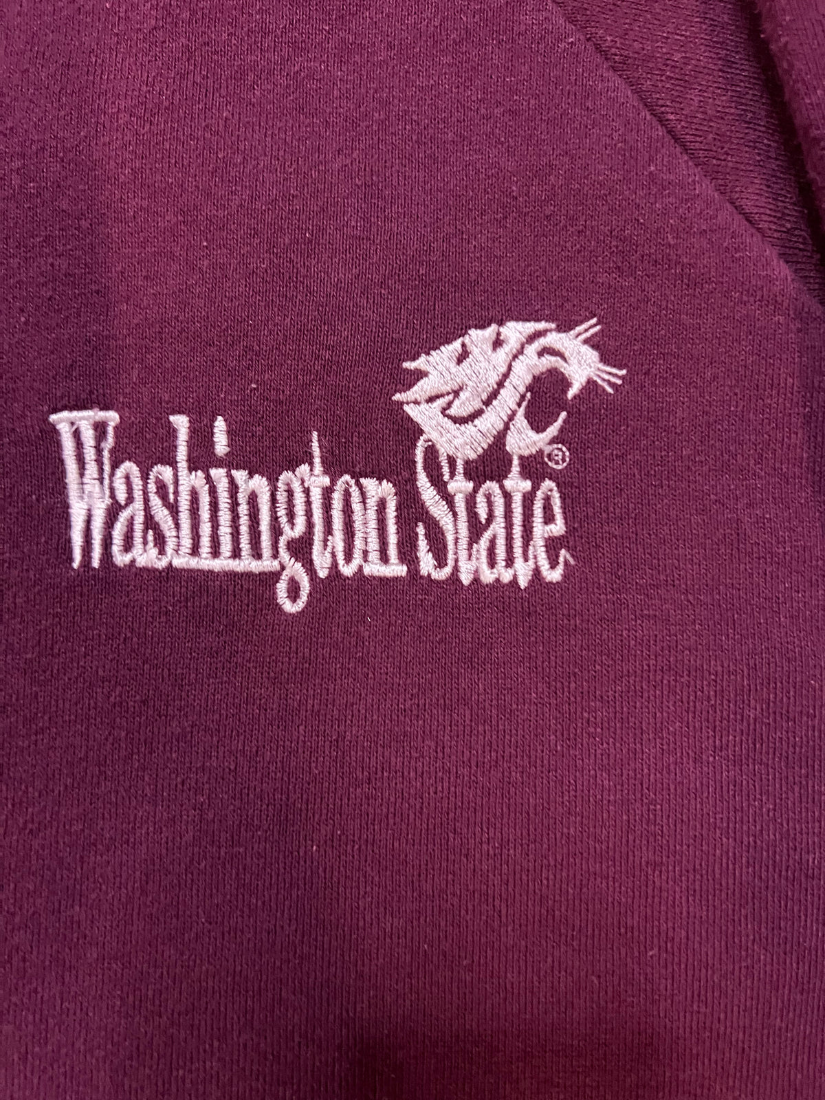 Vintage 1990s WSU Washington state university embroidered maroon crewneck