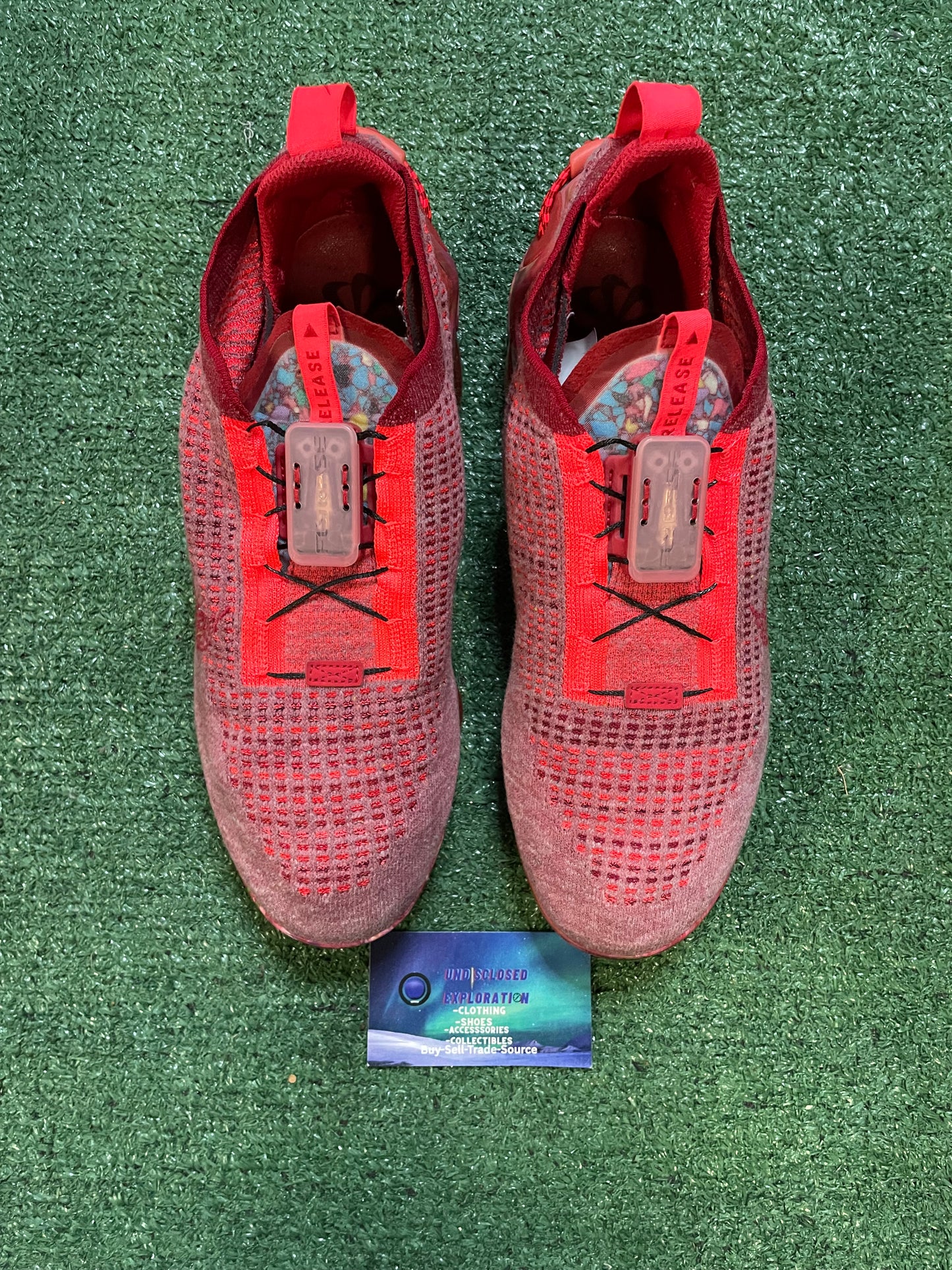 Nike flyknit vapormax team red size 10men/11.5women