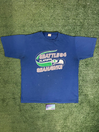 Vintage 1984 Seattle Seahawks playoffs tee