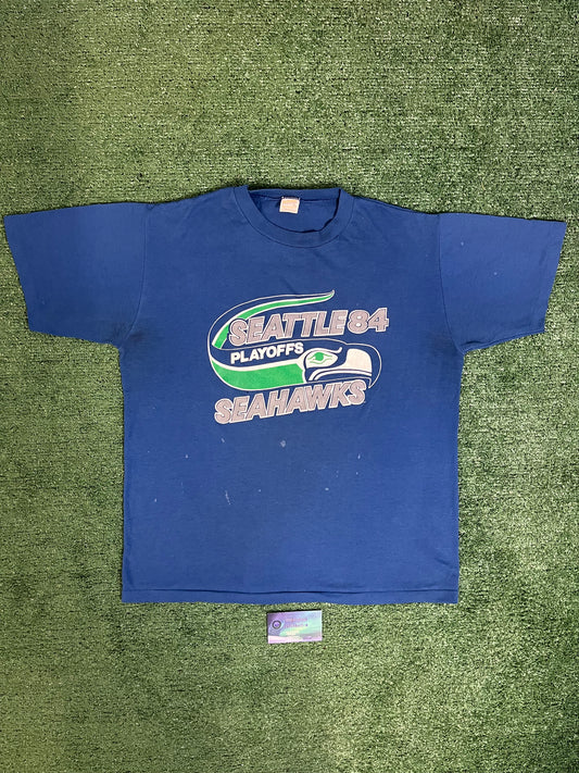 Vintage 1984 Seattle Seahawks playoffs tee