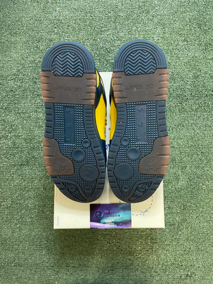 Off white out of office blue and yellow size 10men/11.5women(EU 43)