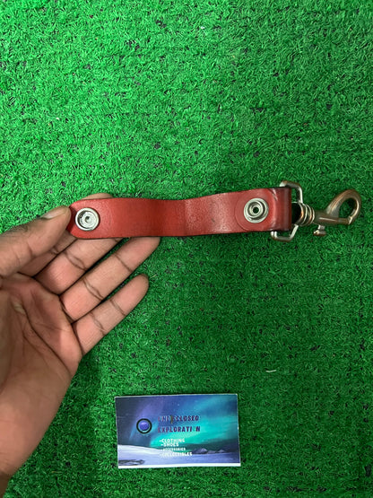 Supreme red leather keyloop
