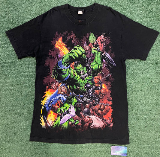 Vintage Marvel world war hulk avengers tee