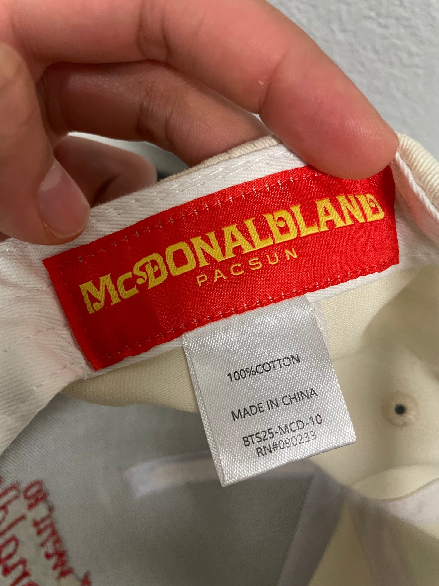 McDonaldland cream & red hat