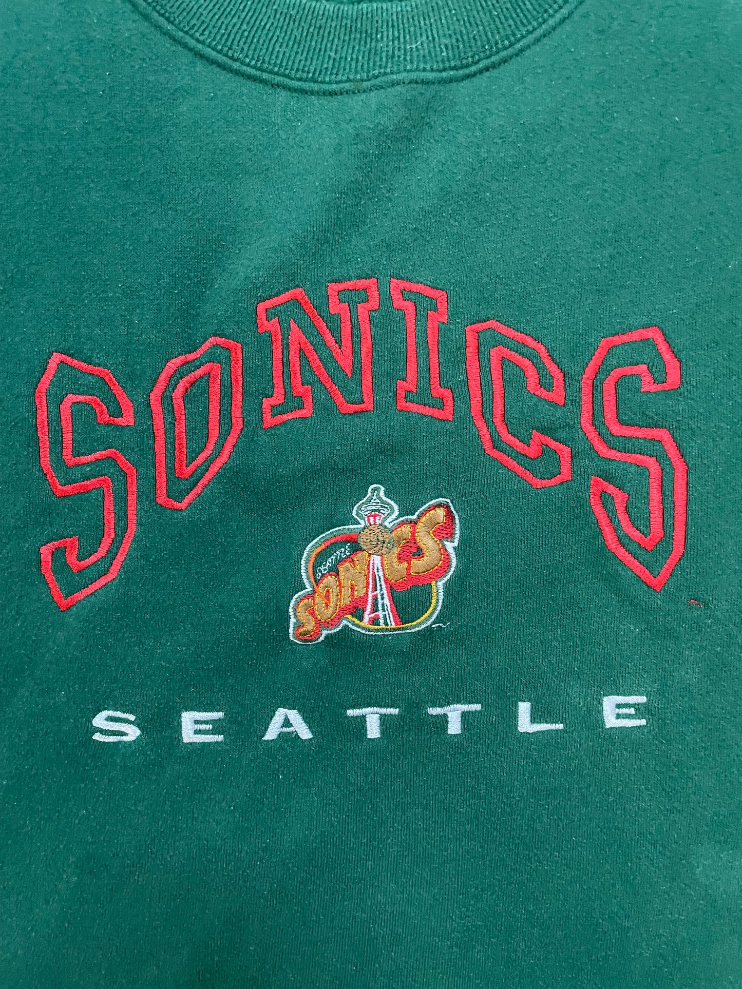 Vintage 1990s Seattle sonics embroidered crewneck