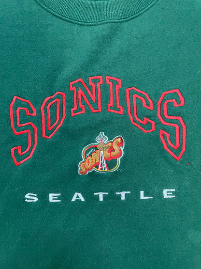 Vintage 1990s Seattle sonics embroidered crewneck