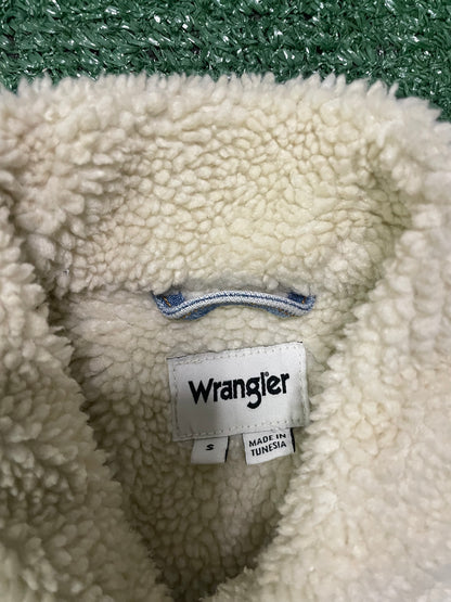 Vintage Wrangler light wash Sherpa jean jacket