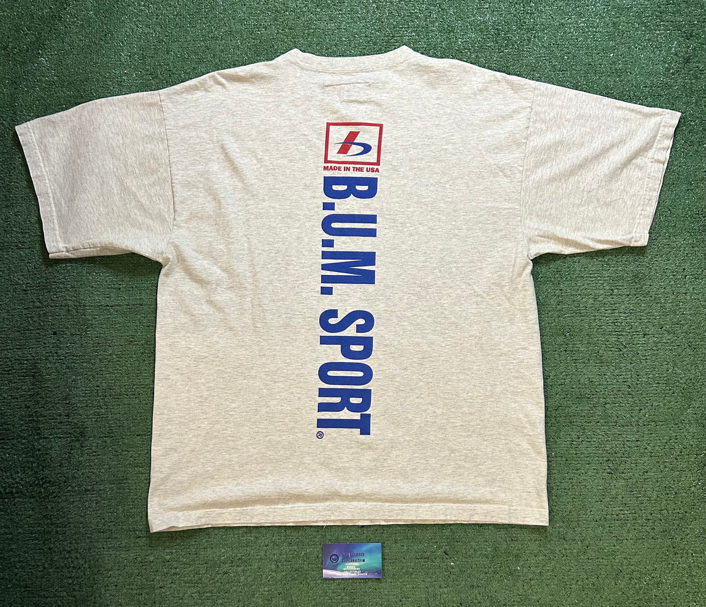 Vintage 1990s B.U.M SPORT grey tee