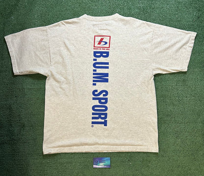 Vintage 1990s B.U.M SPORT grey tee