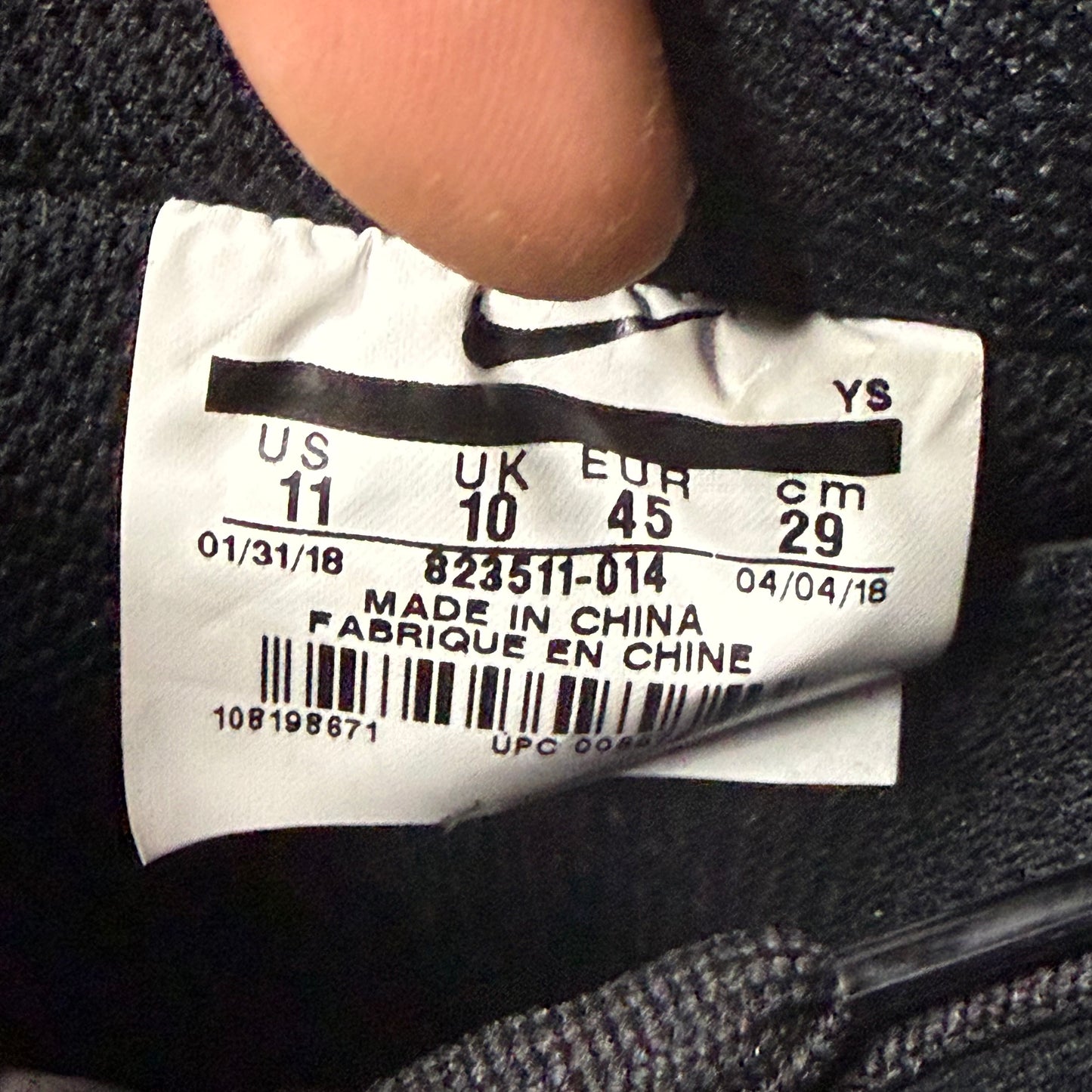 Nike Air Force 1 Chenille Swoosh 11 Men “Preowned”