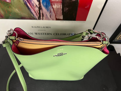 Coach Mollie Bucket Bag 22 in Pale Pistachio leather