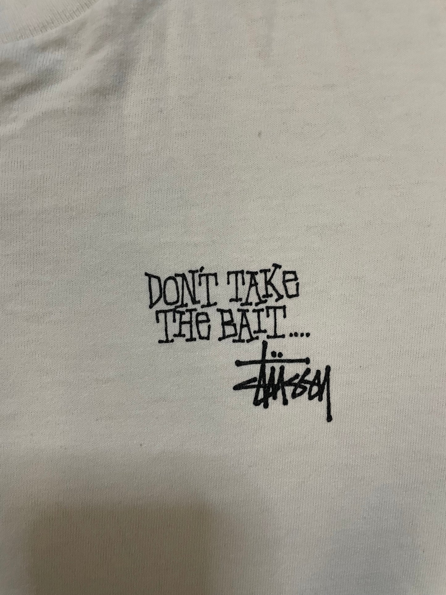 Vintage 1980s Stussy don’t take the bait fishing tee