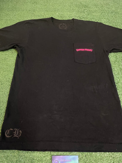 Chrome hearts Black and pink made in Hollywood tee