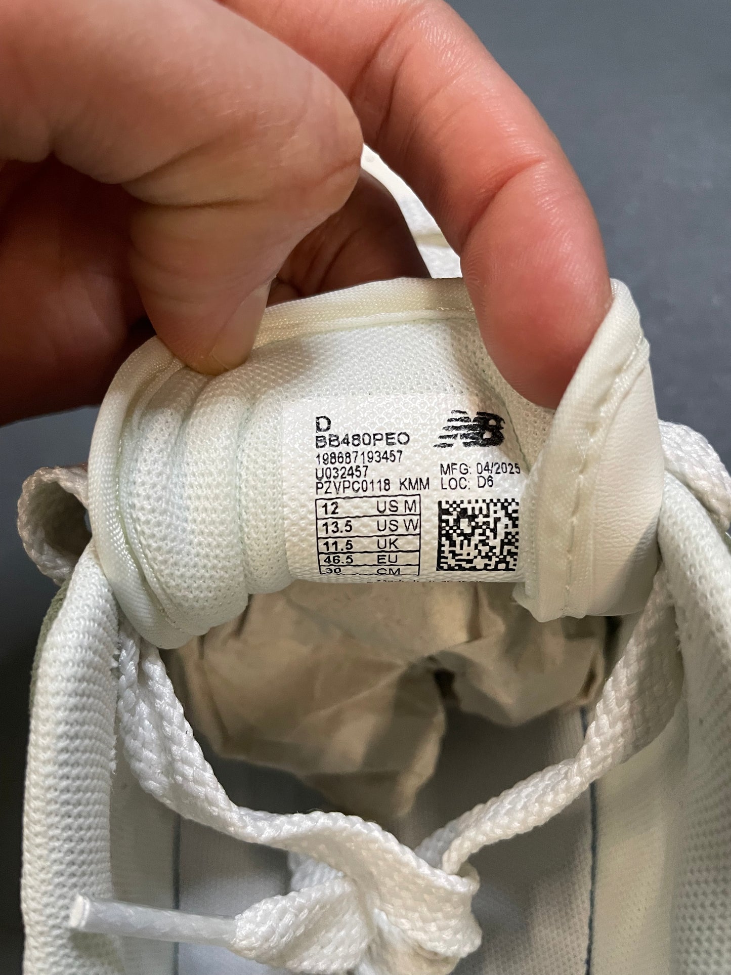 New Balance 480 green and white