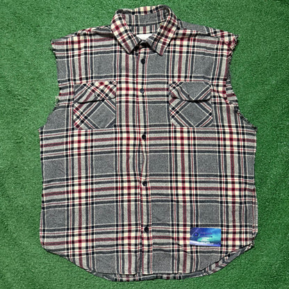 Fear of God Essentials Sleeveless Flannel Shirt