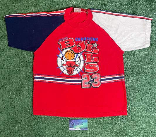 Vintage 1990s Chicago Bulls 3peat tee