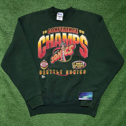 Vintage Seattle SuperSonics Western Conference Champs 1996 Crewneck