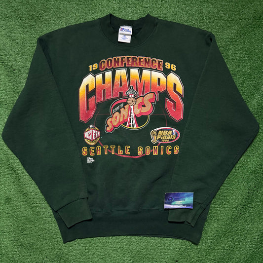 Vintage Seattle SuperSonics Western Conference Champs 1996 Crewneck