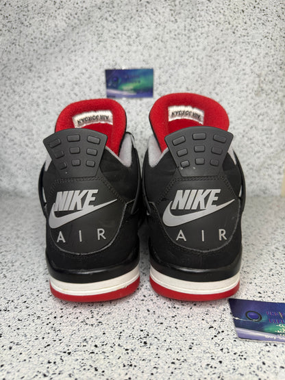 Jordan 4 Bred 2019 13 Men/14.5 Women “Preowned”