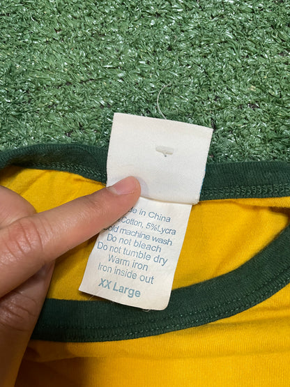 Vintage Australia green and yellow embroidered tee