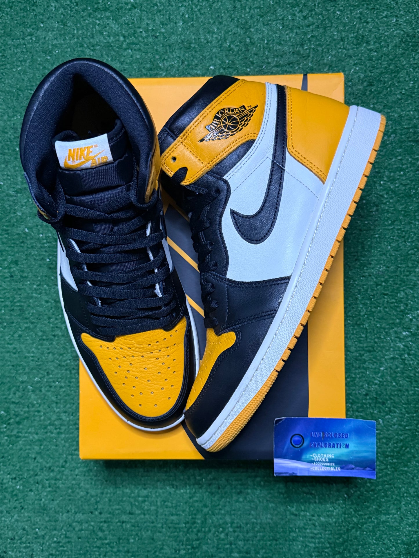 Jordan 1 Yellow Toe Taxi 11 Men/12.5 Women “Preowned”